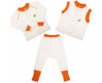 Дитячий одяг ЕКО ПУПС™ колекція Jersey Style, комплект 3в1 (штани, кофта, жилетка), р.86