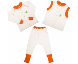 Дитячий одяг ЕКО ПУПС™ колекція Jersey Style, комплект 3в1 (штани, кофта, жилетка), р.86