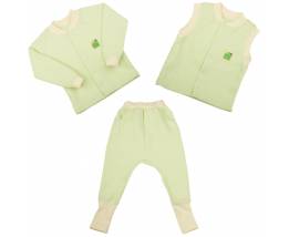 Дитячий одяг ЕКО ПУПС™ колекція Jersey Style, комплект 3в1 (штани, кофта, жилетка), р.92